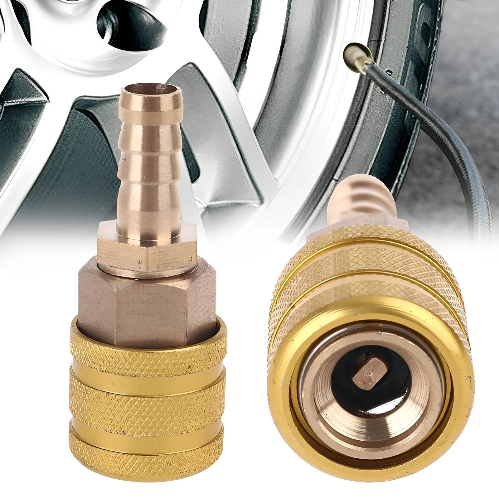 8mm Car Tire Valve Clip Pump Nozzle Clamp Solid Brass Inflation Connector Air Chuck Inflator Pump Adapter Car Tire Accessories 
8mm Car Tire Valve Clip Pump Nozzle Clamp Solid Brass Inflation Connector Air Chuck Inflator Pump Adapter Car Tire Accessories