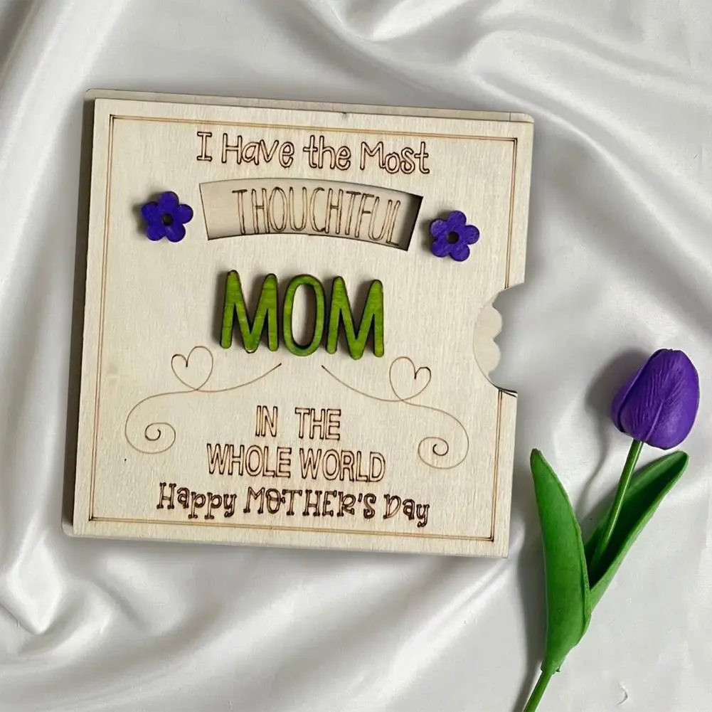 Excellent Greeting Card Easy to Carry Mom Birthday Card Handmade Wooden Mom Birthday Card Crafts Memorial Gift Decorative 
Excellent Greeting Card Easy to Carry Mom Birthday Card Handmade Wooden Mom Birthday Card Crafts Memorial Gift Decorative