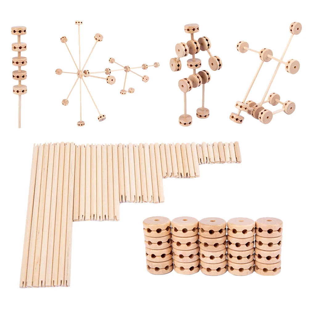 1 комплект интересных прочных деревянных строительных блоков, строительные блоки, игрушка для детей