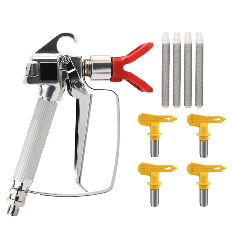 1 PCS Airless Paint Spray Machine High Pressure 3600 PSI With 4 Swivel Joint 211,515,517,621 And 4 Filter
1 PCS Airless Paint Spray Machine High Pressure 3600 PSI With 4 Swivel Joint 211,515,517,621 And 4 Filter