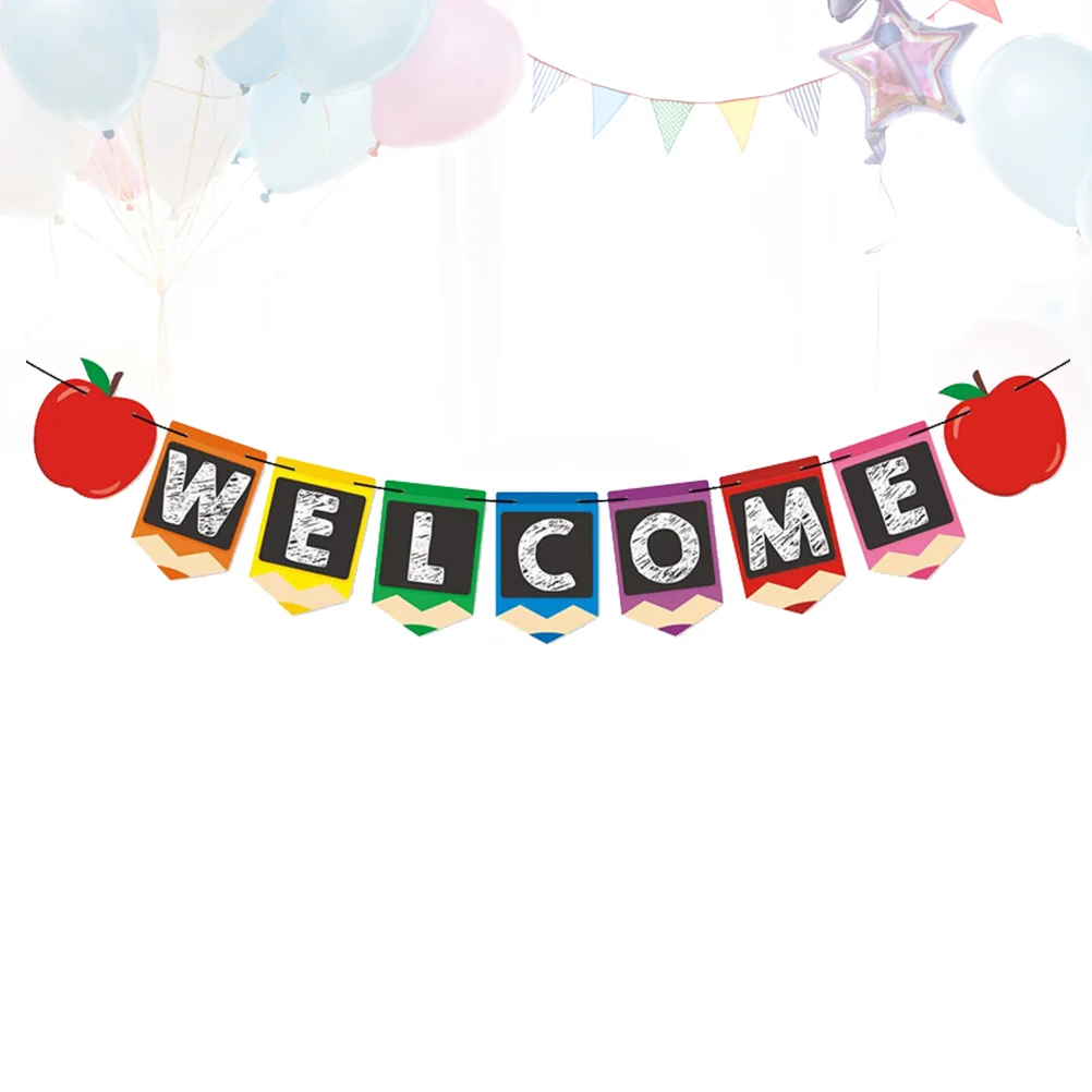 Banner School Welcome Decorations Bunting Party Classroom First Day Hanging Supplies Starting Flag Sign Door Decor Garland Wall
Banner School Welcome Decorations Bunting Party Classroom First Day Hanging Supplies Starting Flag Sign Door Decor Garland Wall