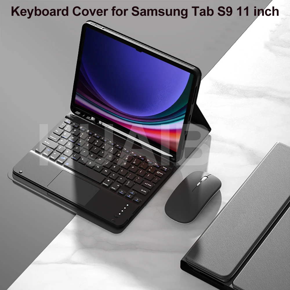 Keyboard Case For Galaxy Tab S9 11 Inch with Mouse, Detachable TouchPad Keyboard Cover for Samsung Tab S9 SM-X710/X716/X718
Keyboard Case For Galaxy Tab S9 11 Inch with Mouse, Detachable TouchPad Keyboard Cover for Samsung Tab S9 SM-X710/X716/X718
