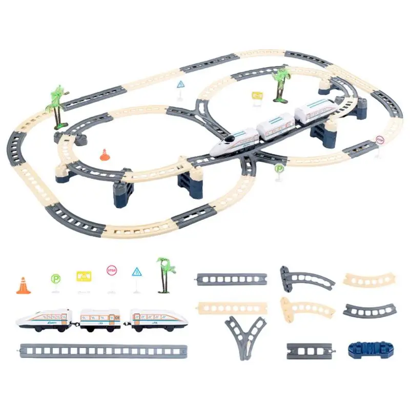 

Electric High Speed Railway Harmony Track Train Toy Boy Assemble Diy Train High Speed Rail Set Children's Birthday Christmas Toy