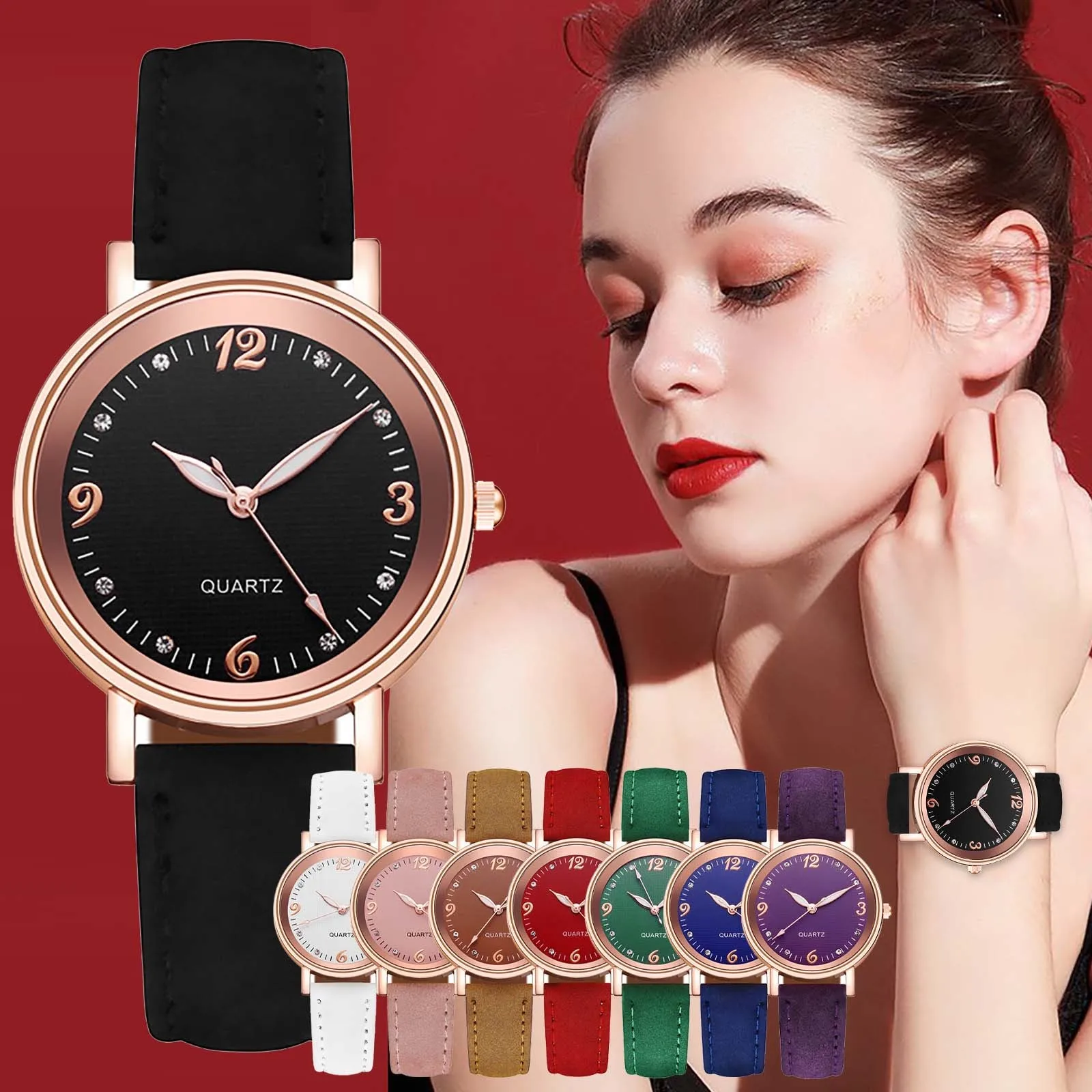 

Luxury Brand Leather Quartz Women's Watch Ladies Fashion Watch Women Wristwatch Clock relogio feminino hours reloj mujer saati