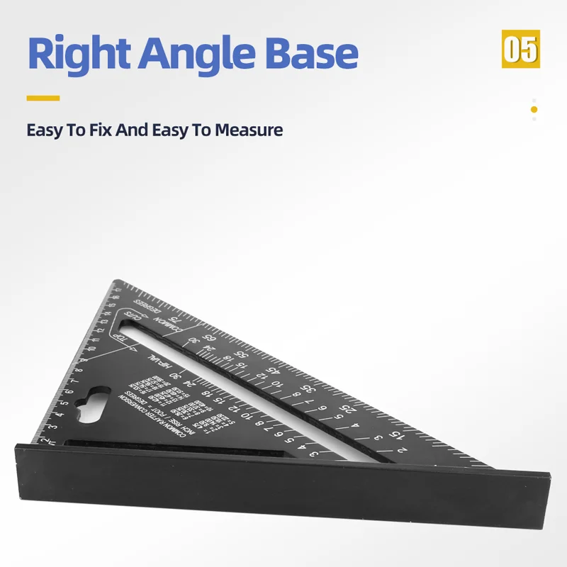 Triangle Ruler Woodworking Tools Square Triangular Metric 7Inch Measurement Tool Aluminium Alloy Carpenter Set Square Angle
Triangle Ruler Woodworking Tools Square Triangular Metric 7Inch Measurement Tool Aluminium Alloy Carpenter Set Square Angle
