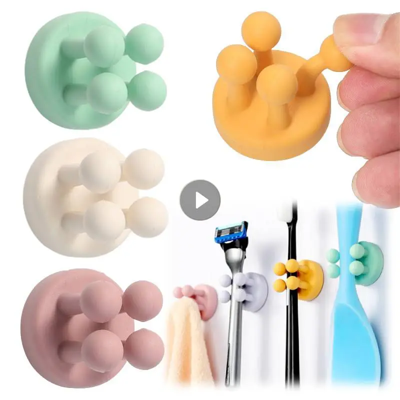 Silicon Razor Holder Self Adhesive Toothbrush Key Towel Hanger Hook Bathroom Wall Organizer Rack Kitchen Gadget Storage Rack
Silicon Razor Holder Self Adhesive Toothbrush Key Towel Hanger Hook Bathroom Wall Organizer Rack Kitchen Gadget Storage Rack
