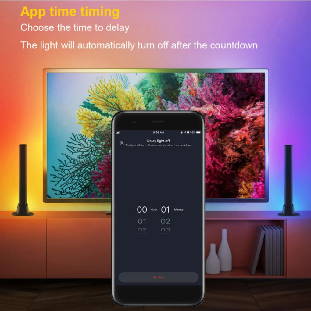 Набор из 2 световых полосок RGB, разноцветное приложение, совместимое с Bluetooth, светодиодное украшение для вечевечерние, светильник с микрофон...
Набор из 2 световых полосок RGB, разноцветное приложение, совместимое с Bluetooth, светодиодное украшение для вечевечерние, светильник с микрофон...