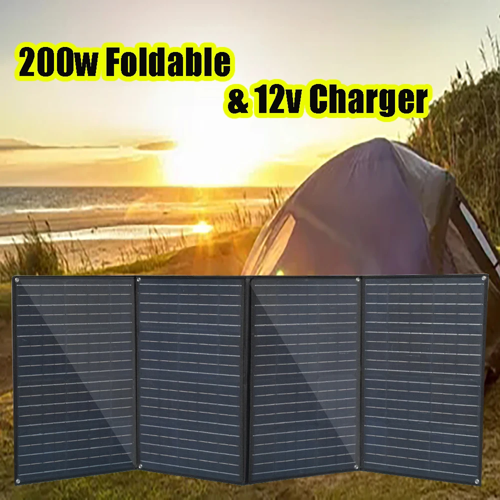 200w foldable solar panel kit 12v portable solar battery charger system for home car boat RV camper balcony power travel outdoor
200w foldable solar panel kit 12v portable solar battery charger system for home car boat RV camper balcony power travel outdoor