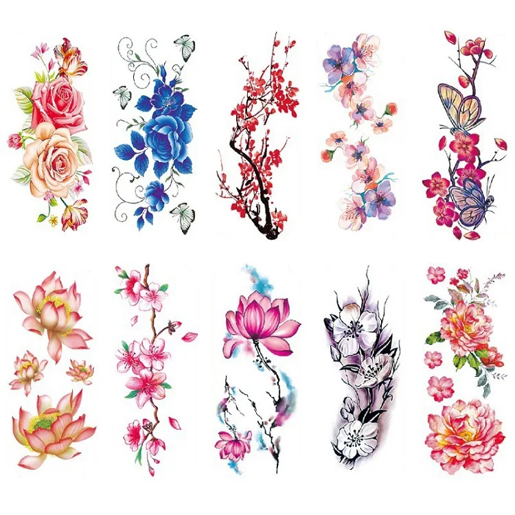 Temporary Tattoo Color Flower Waterproof Tattoo Sticker Body Art Chest Arm Concealment Studio Costume 3D Fashion Decal
Temporary Tattoo Color Flower Waterproof Tattoo Sticker Body Art Chest Arm Concealment Studio Costume 3D Fashion Decal