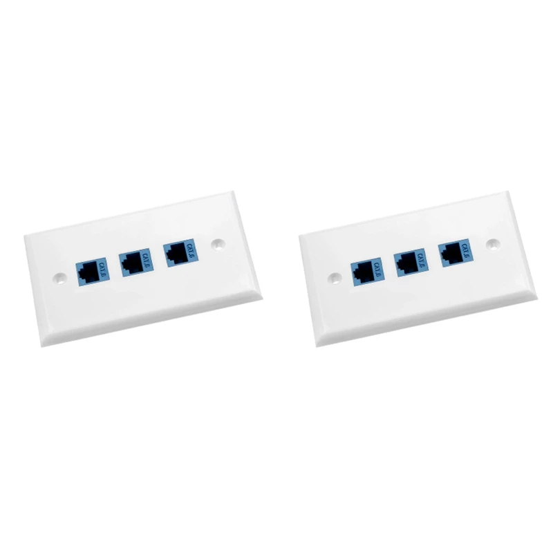 Настенная пластина Ethernet с 3 портами, 2 шт., настенная пластина RJ45 с вставкой-соединителем RJ45 Keystone, настенная пластина Keystone Jack Cat6
Настенная пластина Ethernet с 3 портами, 2 шт., настенная пластина RJ45 с вставкой-соединителем RJ45 Keystone, настенная пластина Keystone Jack Cat6