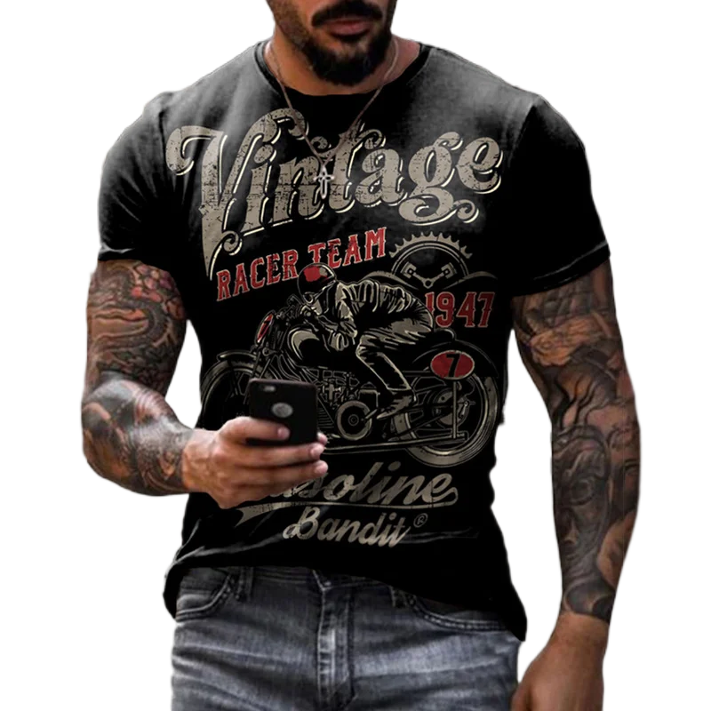 2023 Summer Vintage Men's T Shirt 3d Retro Motorcycle Oversized Tshirts For Men Clothing Biker Racing T-shirts Motor Tees Tops
2023 Summer Vintage Men's T Shirt 3d Retro Motorcycle Oversized Tshirts For Men Clothing Biker Racing T-shirts Motor Tees Tops