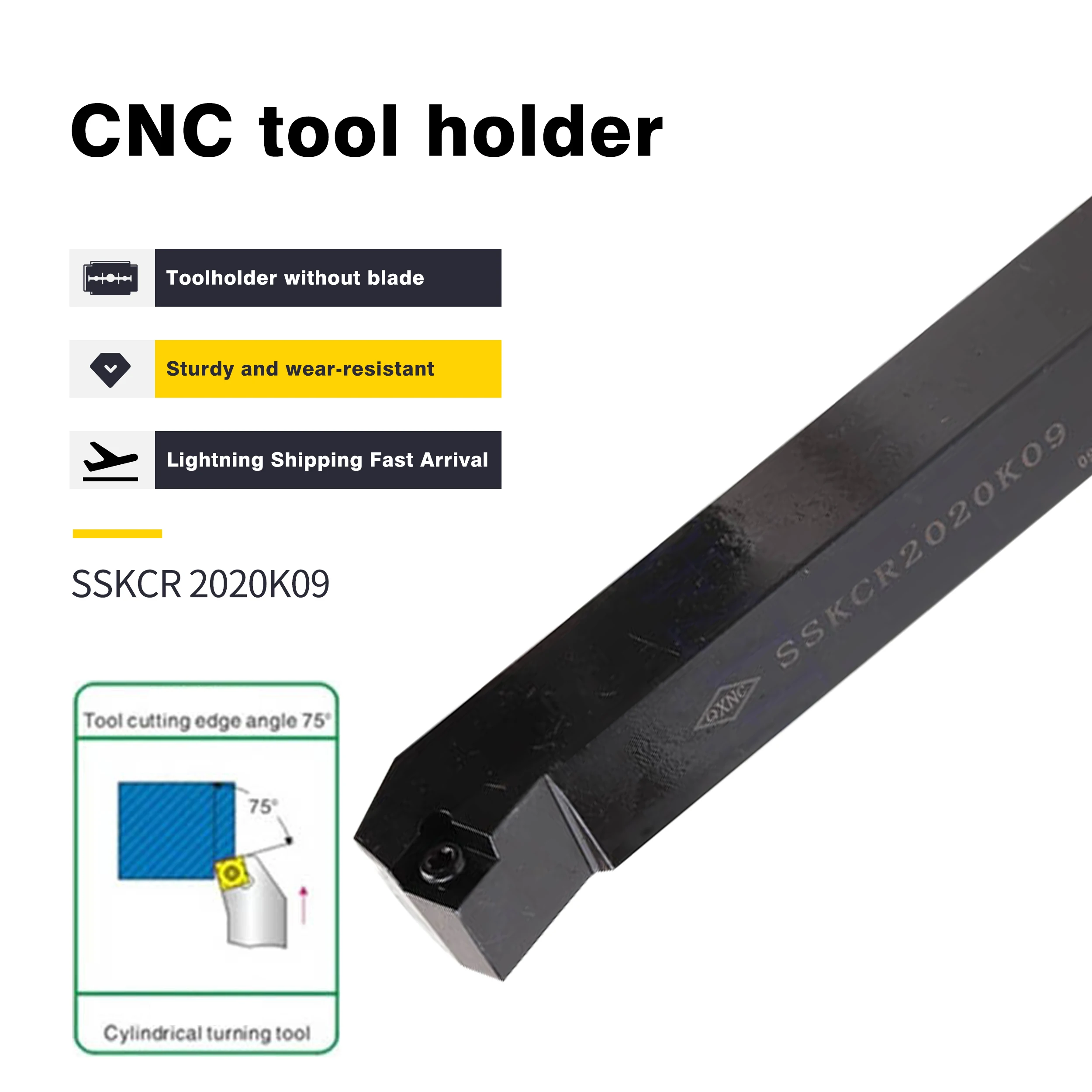 75 degree SSKCR1212H09 SSKCR1616H09 External Turning Arbor SSKCR2020K09 SSKCR2525M09 SSKCR SSKCL CNC Lathe Turning Tools Holder
75 degree SSKCR1212H09 SSKCR1616H09 External Turning Arbor SSKCR2020K09 SSKCR2525M09 SSKCR SSKCL CNC Lathe Turning Tools Holder