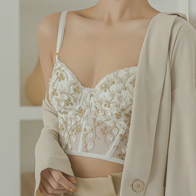High Quality Lace Flowers Embroidery Underwear Women Sexy Body Shaper Push Up Bra French Luxury Romantic White Bralette Lingerie
High Quality Lace Flowers Embroidery Underwear Women Sexy Body Shaper Push Up Bra French Luxury Romantic White Bralette Lingerie
