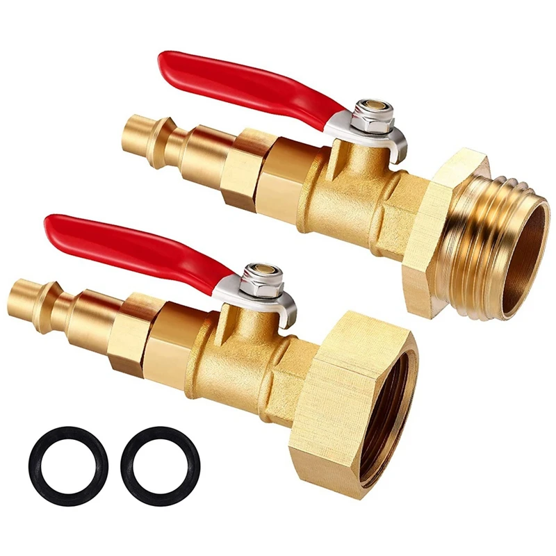 Blowout Adapter Kit With 1/4 Inch Male Quick Connecting Plug And 3/4 Inch Male GHT Thread, For Blowing Out Water 
Blowout Adapter Kit With 1/4 Inch Male Quick Connecting Plug And 3/4 Inch Male GHT Thread, For Blowing Out Water