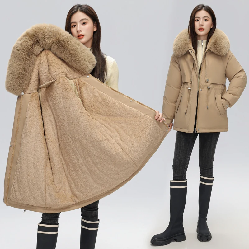 Winter Jackets Vintage Women Parkas Solid New Long Sleeve Coat Korean Large Size Female Clothing Loose Fashion Hooded Snowsuit
Winter Jackets Vintage Women Parkas Solid New Long Sleeve Coat Korean Large Size Female Clothing Loose Fashion Hooded Snowsuit