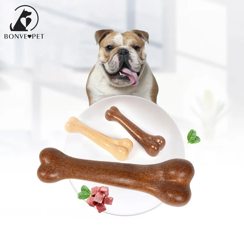 

12/15/18.5cm Beef Bone Dog Toy Pet Teething Chew Toys For Dogs Food Teeth Training Interactive Game Dog Accessories