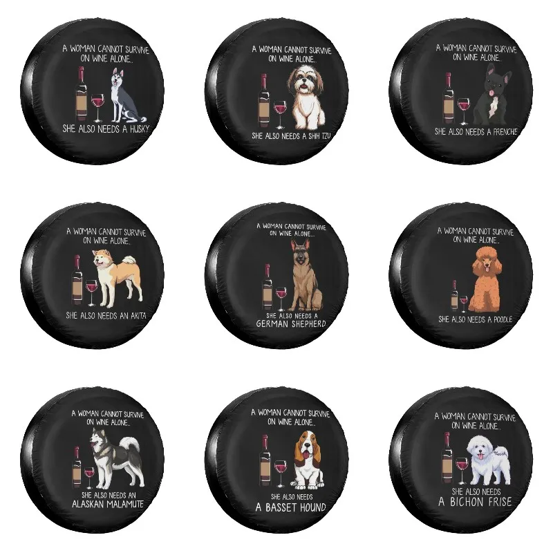 Husky And Wine Funny Dog Spare Tire Cover for Jeep Honda Custom Animal Puppy Dust-Proof Car Wheel Covers 14" 15" 16&qu
Husky And Wine Funny Dog Spare Tire Cover for Jeep Honda Custom Animal Puppy Dust-Proof Car Wheel Covers 14" 15" 16&qu