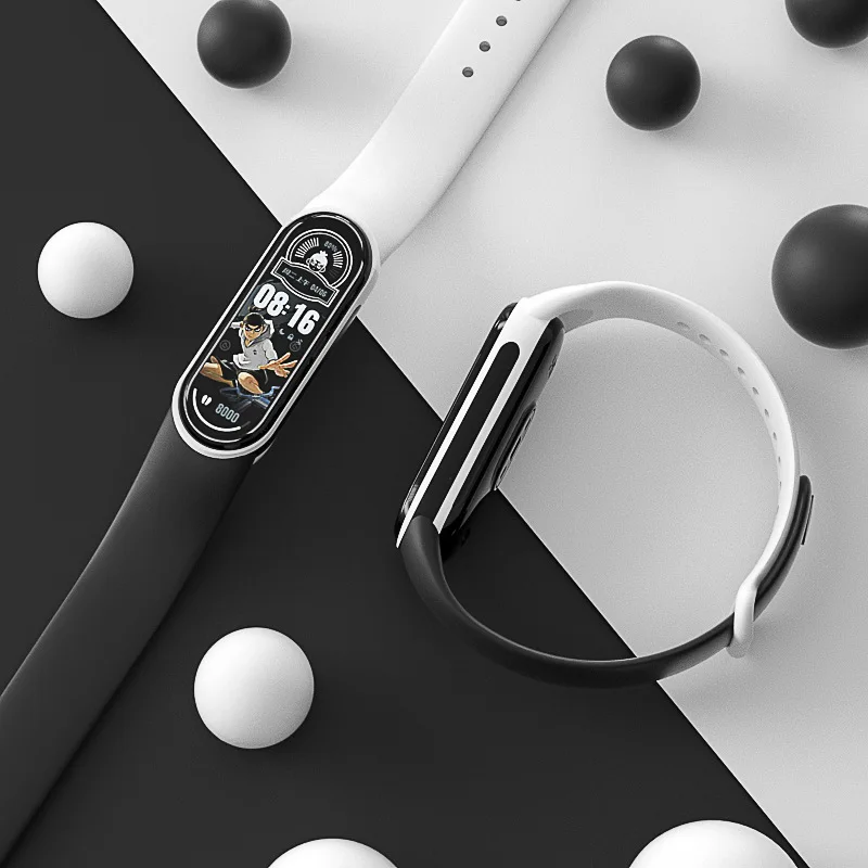 

Ремешок силиконовый для Xiaomi Mi Band 7 6 5 4 3, двухцветный браслет для наручных часов, стильный браслет для XiaoMI band 3 4 5