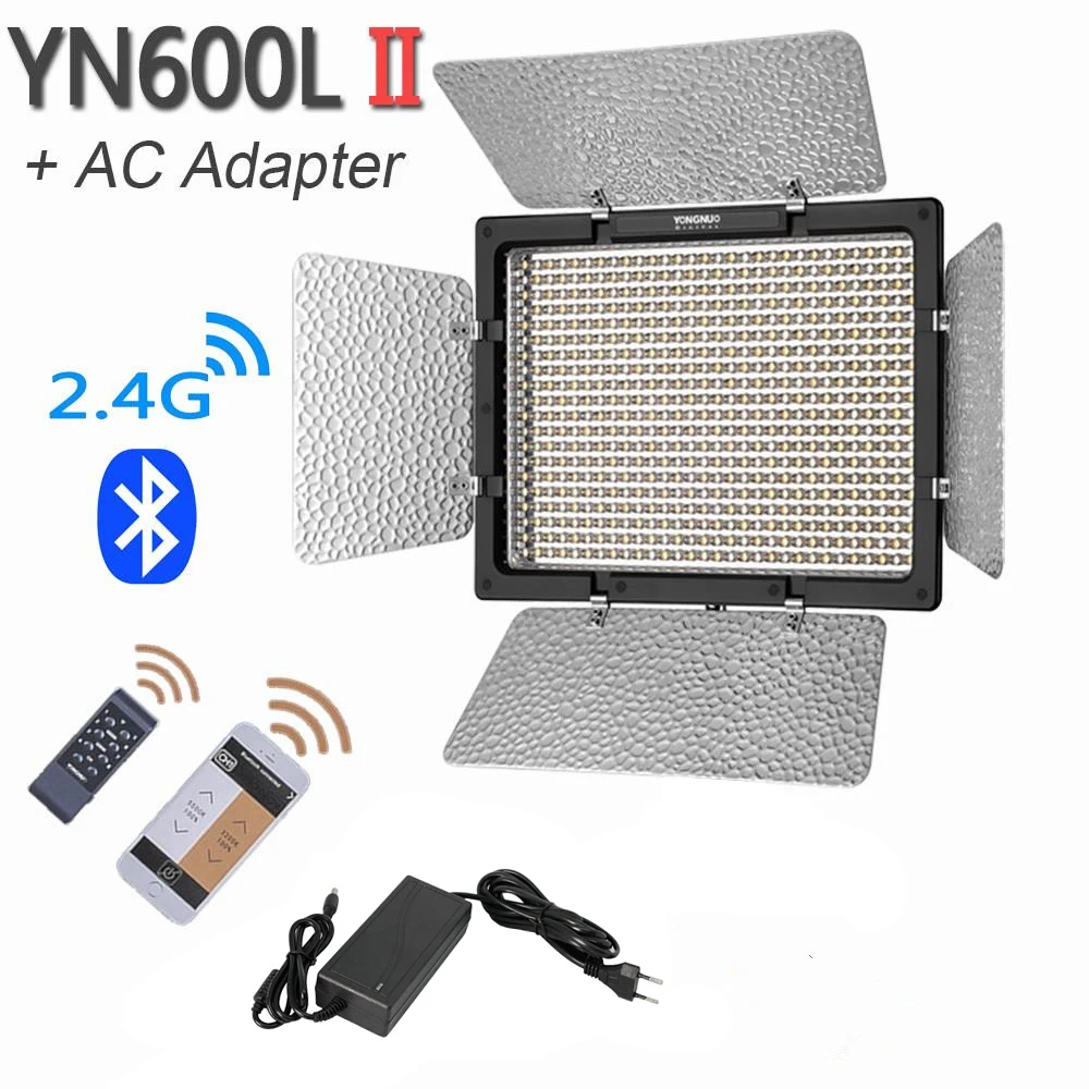 YONGNUO YN-600II YN600II Bicolor LED Video Light 3200k-5500k Adjustable 600 LED Video Lamp with 2.4G Wireless Remote Control
YONGNUO YN-600II YN600II Bicolor LED Video Light 3200k-5500k Adjustable 600 LED Video Lamp with 2.4G Wireless Remote Control
