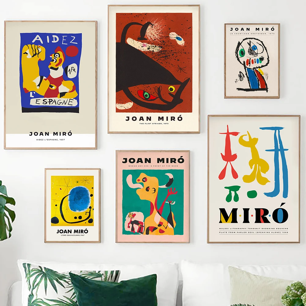 Joan Miro Abstract Animal Portrait Exhibition Poster Modern Retro Wall Art Print Picture Kids Bedroom Decorative Canvas Painting
Joan Miro Abstract Animal Portrait Exhibition Poster Modern Retro Wall Art Print Picture Kids Bedroom Decorative Canvas Painting