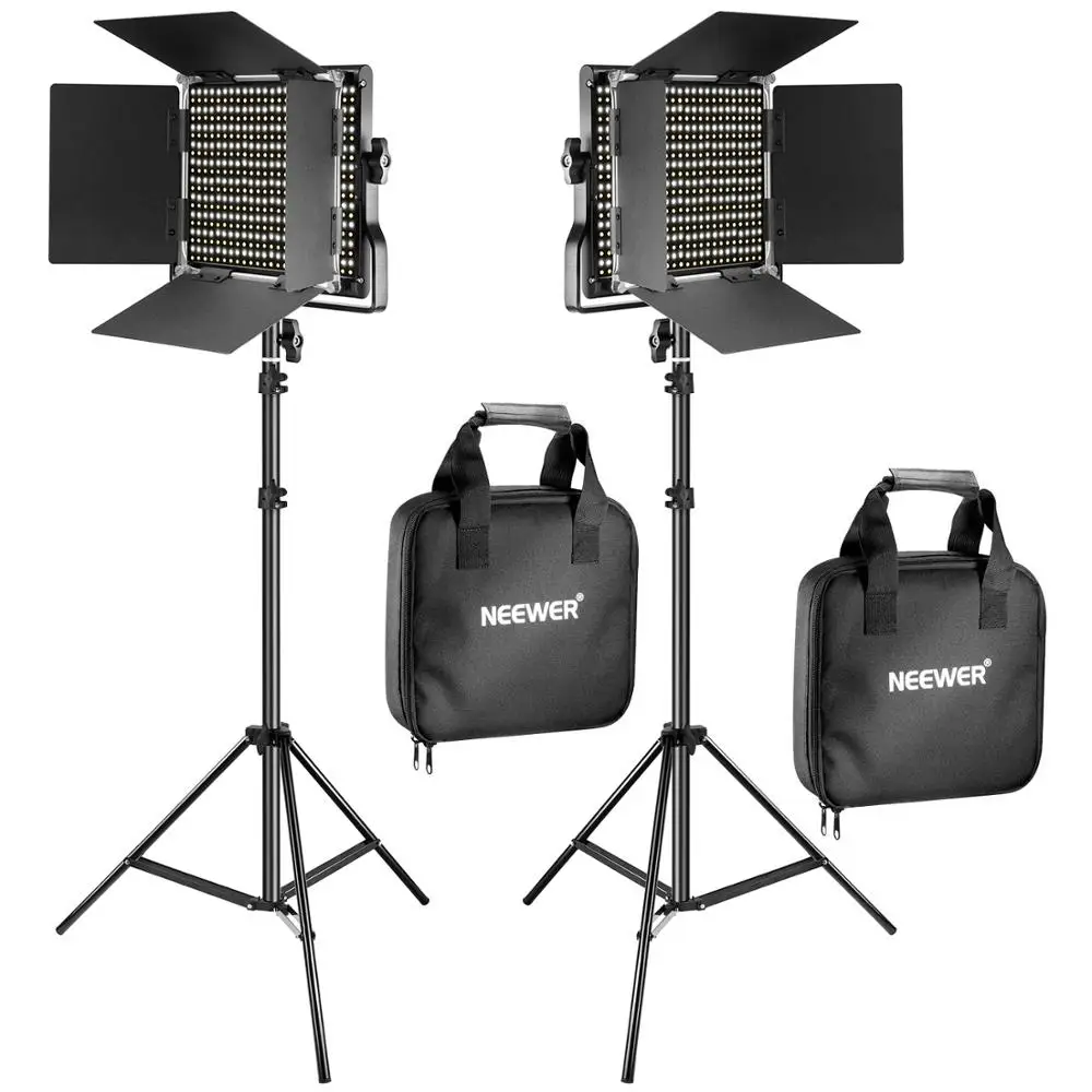 Neewer 2 Pieces Bi-color 660 LED Video Light And Stand Kit Includes:(2)3200-5600K CRI 96+ Dimmable Light With U Bracket Barndoor
Neewer 2 Pieces Bi-color 660 LED Video Light And Stand Kit Includes:(2)3200-5600K CRI 96+ Dimmable Light With U Bracket Barndoor