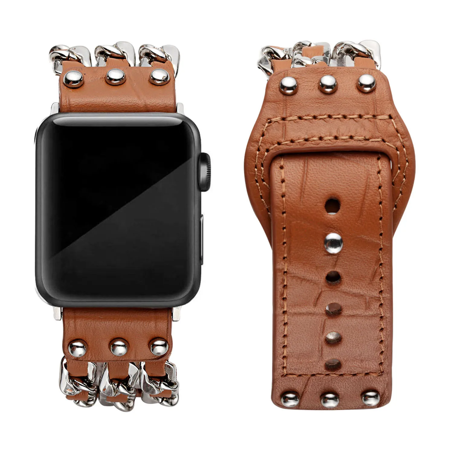 Business Real Leather Loop Bracelet Belt Band for Apple Watch SE 7654 42MM 38MM 44MM 40MM Strap on Smart iWatch 3 Watchband 45mm
Business Real Leather Loop Bracelet Belt Band for Apple Watch SE 7654 42MM 38MM 44MM 40MM Strap on Smart iWatch 3 Watchband 45mm