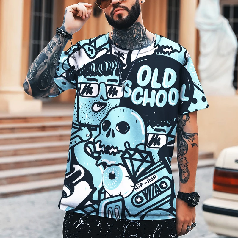 Men's Street Graffiti Star Tattoo With Trend T-shirt Hip Hop Skateboard Style Harajuku T-shirt 2022 Brand Clothing Fat Size
Men's Street Graffiti Star Tattoo With Trend T-shirt Hip Hop Skateboard Style Harajuku T-shirt 2022 Brand Clothing Fat Size