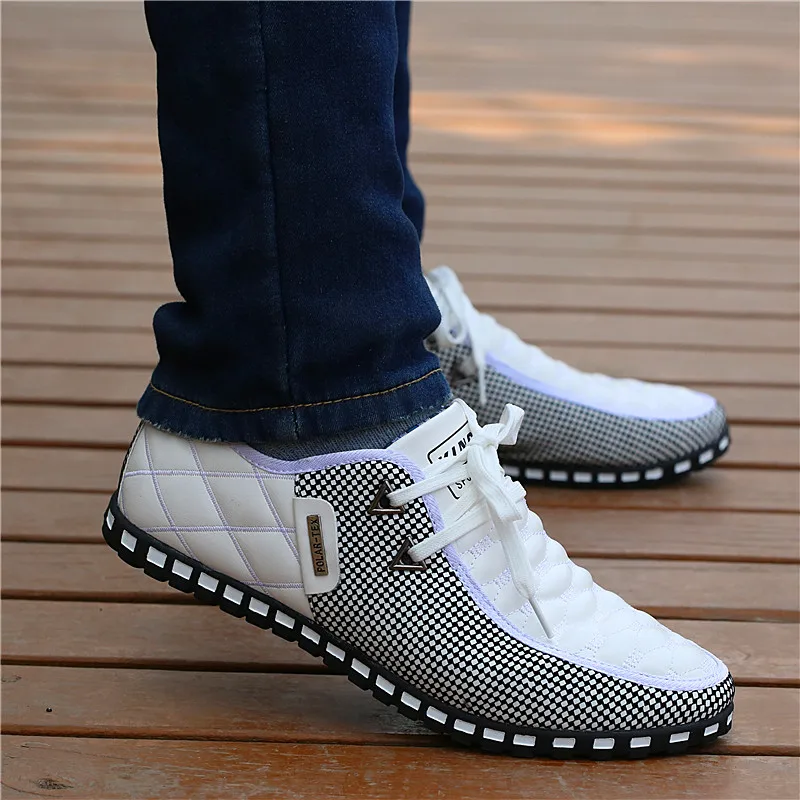 

Breathable Weight White Driving ShoesMen Leather Shoes Pointed Business Men Shoes Autumn Men's Casual Shoes S8630-S8638 Dn