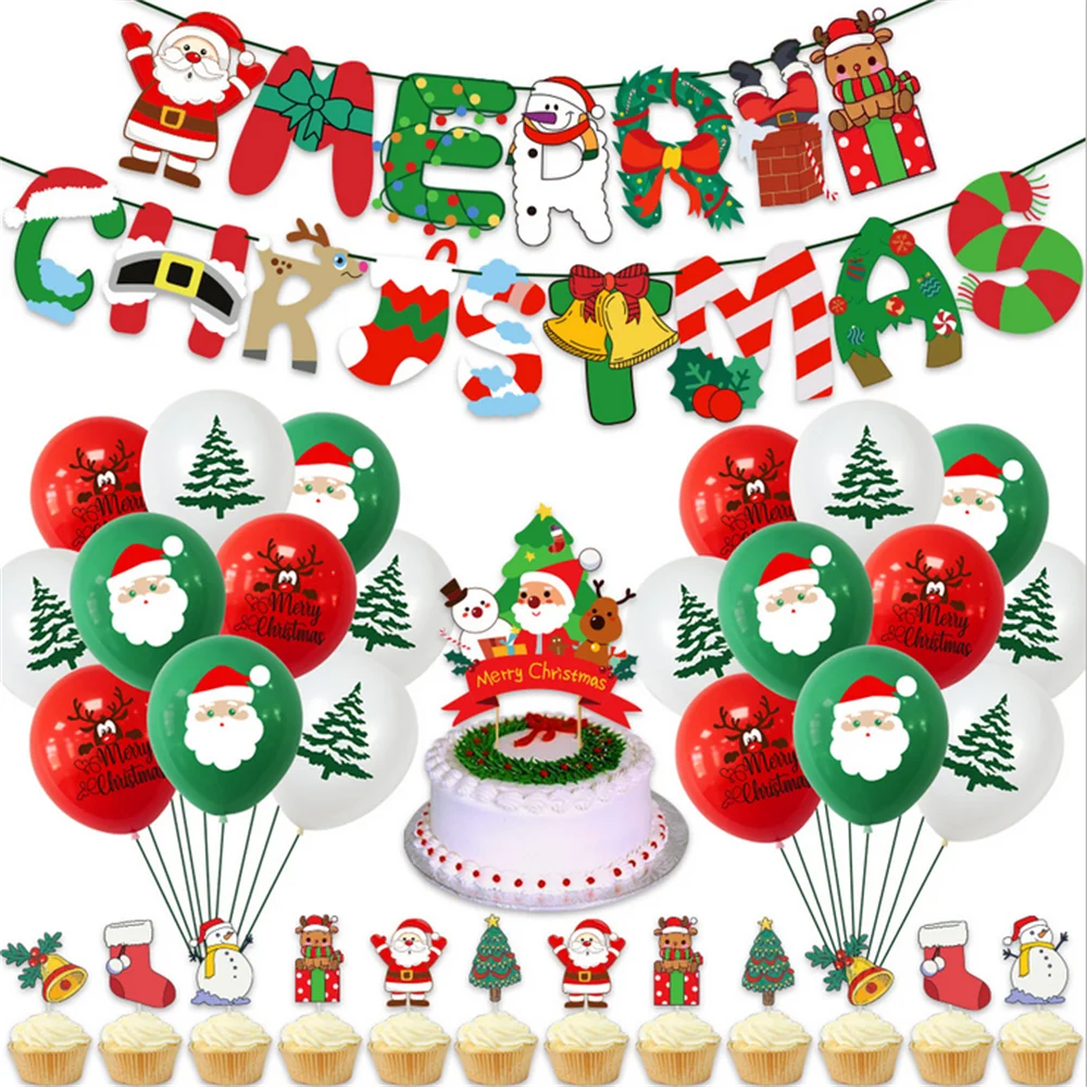 

Merry Christmas Balloons Set Whit Cane Snowman Santa Claus Christmas Tree Foil Balloon Christmas Decorations 2021 Supplies