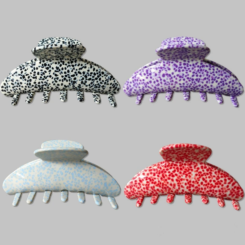 Large Hair Clips for Women Colorful Spotted Acetate Crab Hairpins Hair Accessories for Girls Ponytail Hair Claws Trendy Tiaras
Large Hair Clips for Women Colorful Spotted Acetate Crab Hairpins Hair Accessories for Girls Ponytail Hair Claws Trendy Tiaras