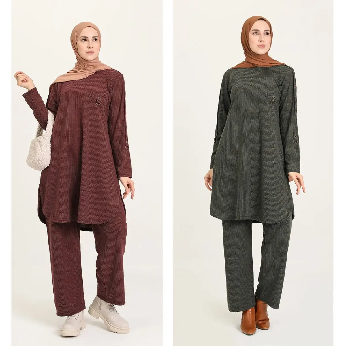 Tunic Pants Suit Hijab Double Long Sleeve Zero Collar Elastic Waist Sport Women's Clothing Muslim Fashion Spring Seasonal Casual
Tunic Pants Suit Hijab Double Long Sleeve Zero Collar Elastic Waist Sport Women's Clothing Muslim Fashion Spring Seasonal Casual