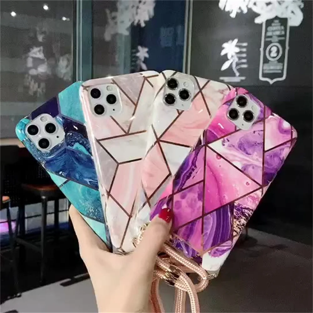 Necklace Lanyard Phone Case For iphone 12 pro max XR XS XSMAX Plating Marble IMD Cover For iPhone 11Promax 11 11Pro 7 8 Fundas
Necklace Lanyard Phone Case For iphone 12 pro max XR XS XSMAX Plating Marble IMD Cover For iPhone 11Promax 11 11Pro 7 8 Fundas
