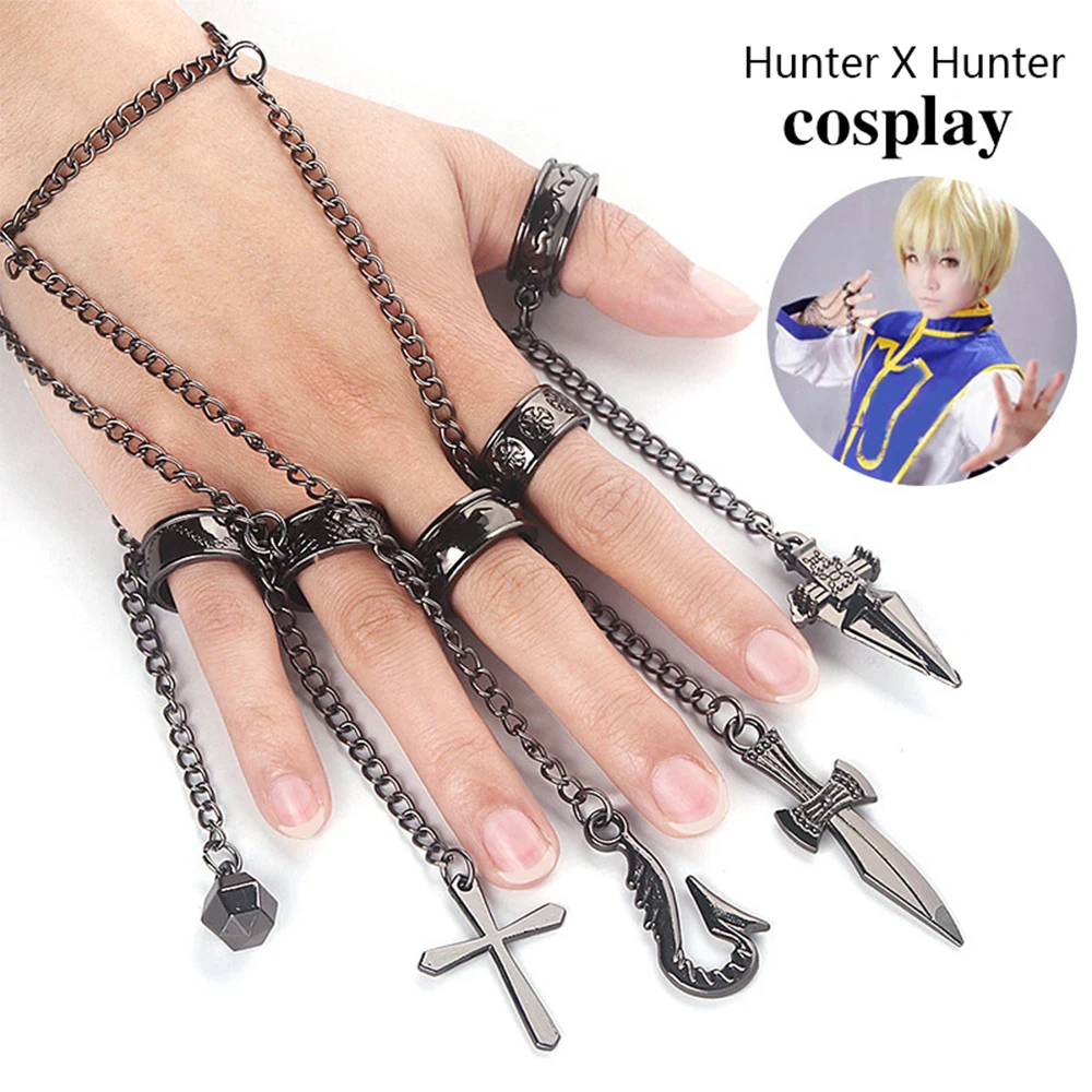 DCARZZ аниме Hunter x кольцо браслеты Kurapika Косплей ювелирные изделия Женский
