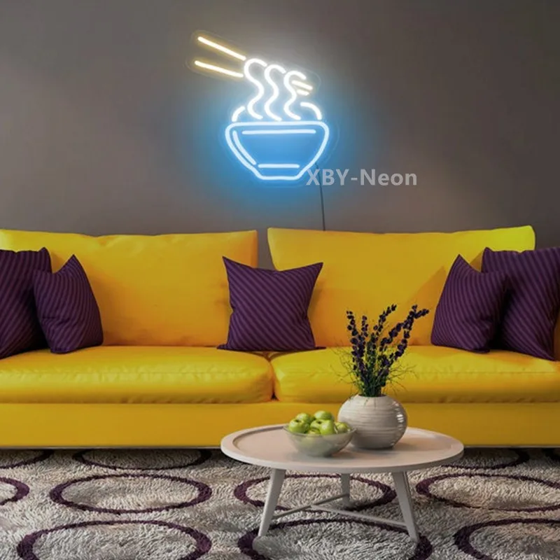 

Custom Ramen Noodles Neon Sign Led Flex Acrylic Neon Sign Light Wall Hanging for Home Room Kitchen Restaurant Sale Shop Decor