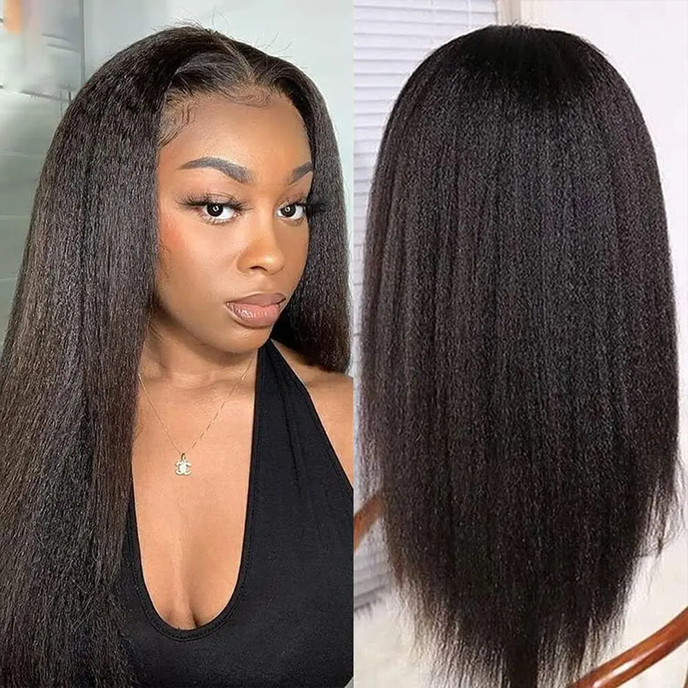 Yaki Straight Human Hair Wigs Brazilian Kinky Straight Wigs No Lace Full Machine Made Wigs For Women Remy Hair Pre Plucked
Yaki Straight Human Hair Wigs Brazilian Kinky Straight Wigs No Lace Full Machine Made Wigs For Women Remy Hair Pre Plucked