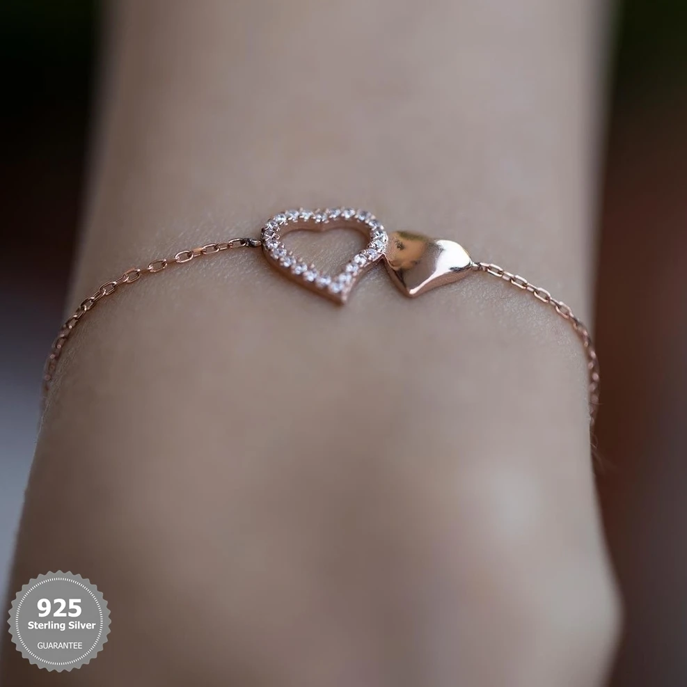 Love Silver bracelet, heart shaped women jewelery, premium quality meaningful gift, 925 real silver
Love Silver bracelet, heart shaped women jewelery, premium quality meaningful gift, 925 real silver