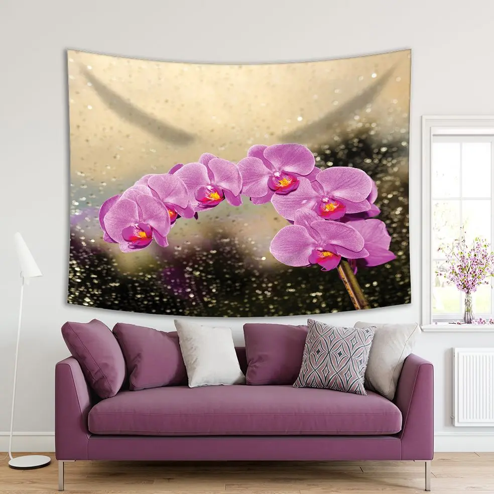 Tapestry Pink Fuchsia Orchid Window by Raindrops on Glass Rainy Day Fresh Flower Plant in Pot Photo Printed
Tapestry Pink Fuchsia Orchid Window by Raindrops on Glass Rainy Day Fresh Flower Plant in Pot Photo Printed