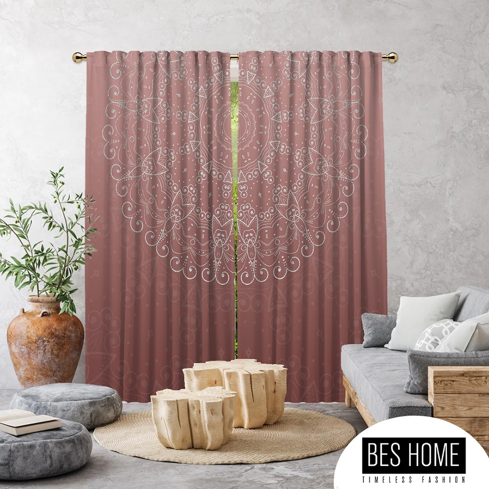 Ethnic,Golden Mandala Rose Pink,Window Curtain 2 panels,Blackout,Room darkering,Custom size, made to order
Ethnic,Golden Mandala Rose Pink,Window Curtain 2 panels,Blackout,Room darkering,Custom size, made to order