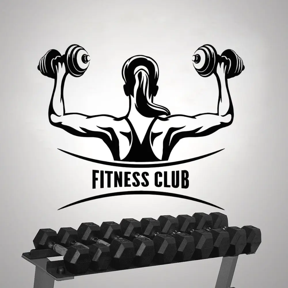 Fitness Club Woman Dumbbell Workout Wall Decal Gym Sticker Home And Gym Decoration Removable A003320
Fitness Club Woman Dumbbell Workout Wall Decal Gym Sticker Home And Gym Decoration Removable A003320