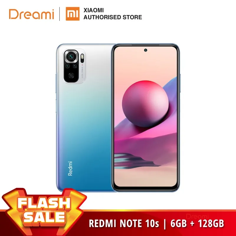 Смартфон Xiaomi Redmi Note 10S 6 ГБ ОЗУ 128 Гб ПЗУ NFC (абсолютно новый/Герметичный) мобильный