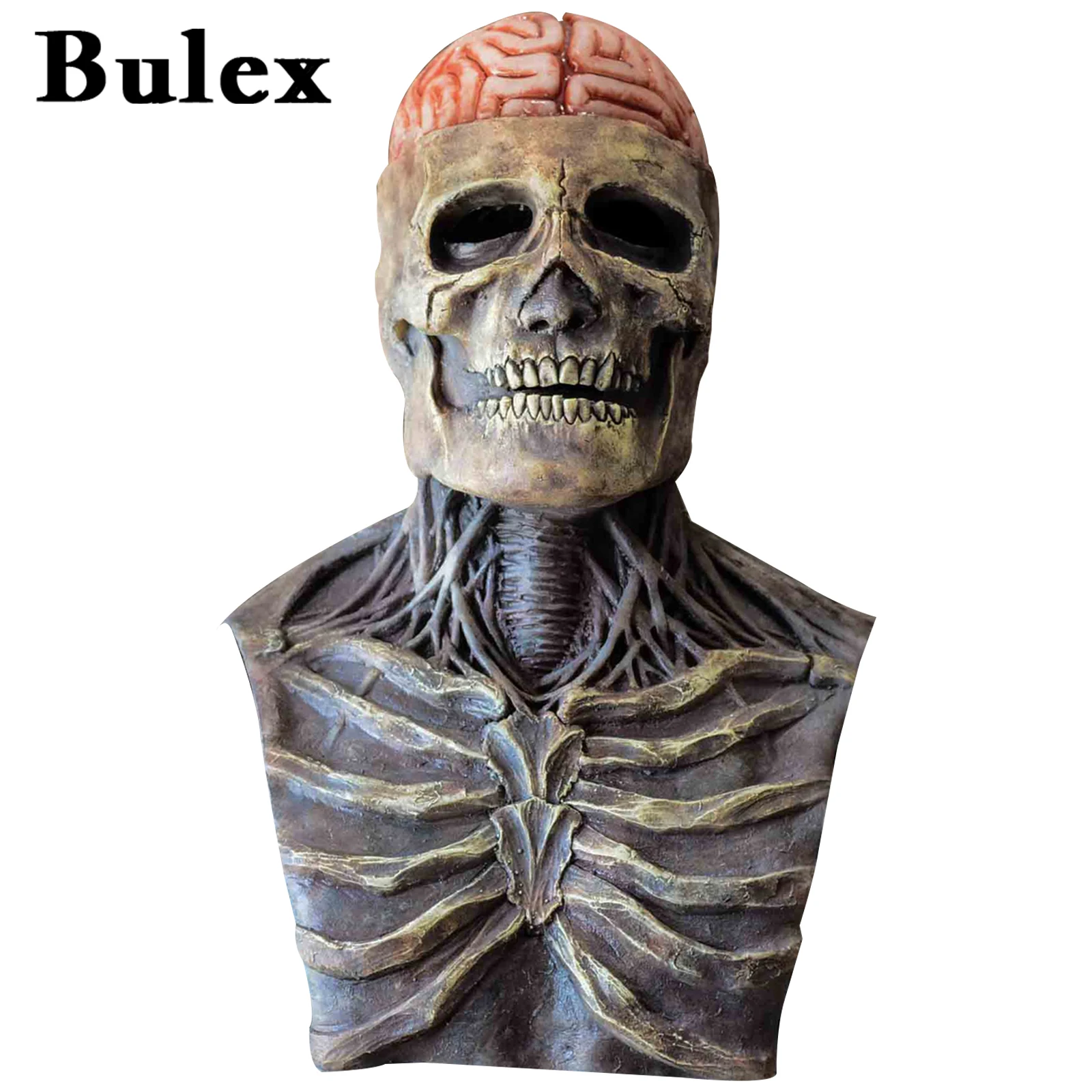 

Bulex Skull Mask Halloween Horror Skeleton Mask Demon Zombie Skeleton Independent Station Holiday Party Performance Costume