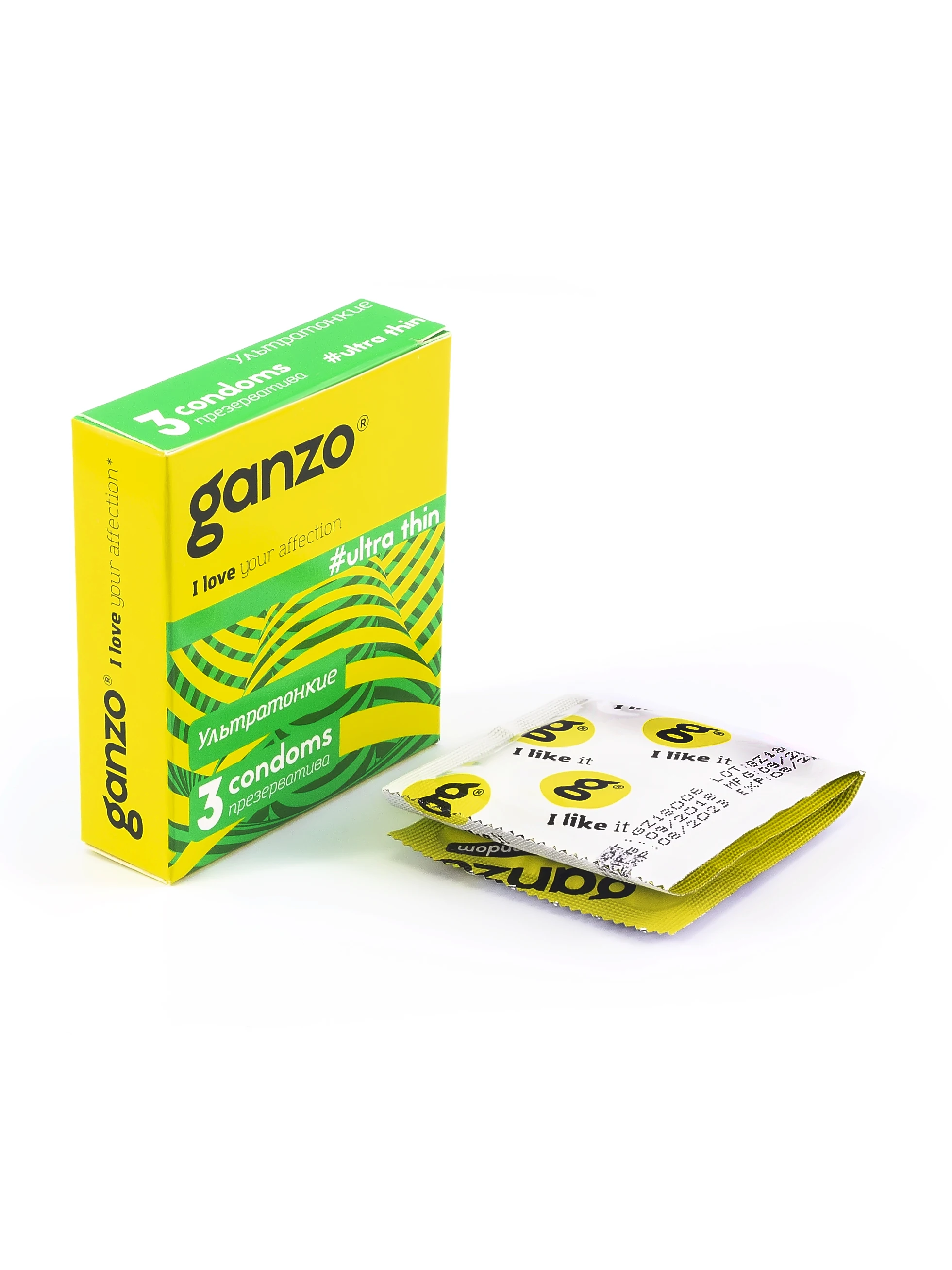 Презервативы Ganzo Ultra Thin, 3 шт 00-00000190 - Ganzo - Ультратонкие презервативы - Купить
