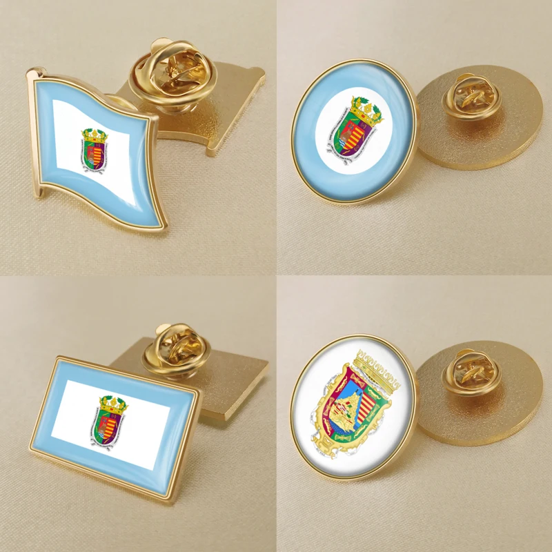 

Coat of Arms of Málaga Province of Spain Flag Lapel Pins/Broochs/Badges