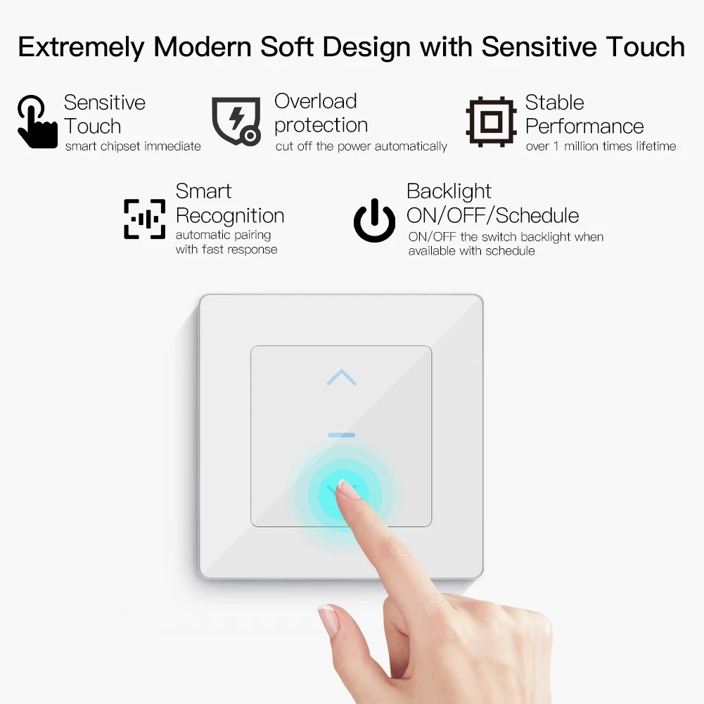 New WiFi Smart Curtain Switch Touch Design for Motorized Curtains and Roller Blinds work with Tuya Smart Life App Alexa Google
New WiFi Smart Curtain Switch Touch Design for Motorized Curtains and Roller Blinds work with Tuya Smart Life App Alexa Google
