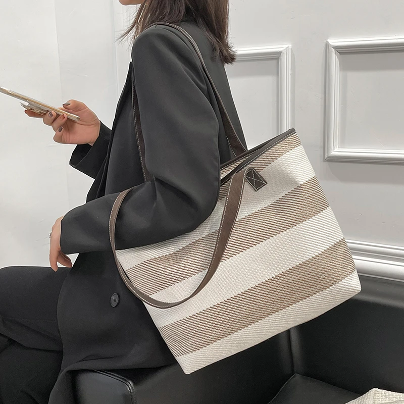 Stripe Tote Hard Shape Bag Waterproof Lightweight Tote Bag For Women Nylon Briefcase Computer Work Shoulder Handbag 
Stripe Tote Hard Shape Bag Waterproof Lightweight Tote Bag For Women Nylon Briefcase Computer Work Shoulder Handbag