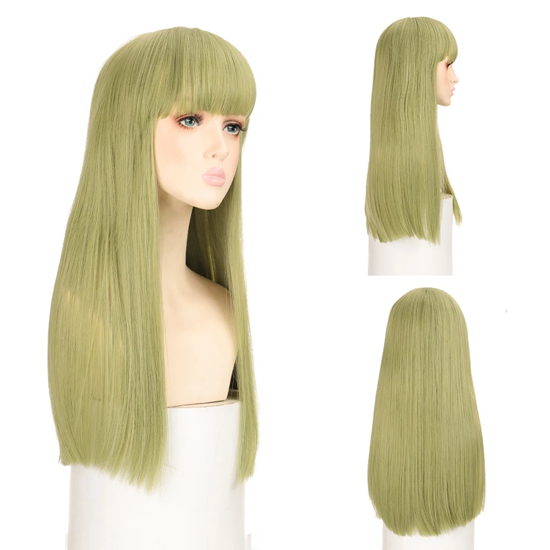 Long synthetic bob wig dark green straight bangs layered wig female natural cosplay heat-resistant wig
Long synthetic bob wig dark green straight bangs layered wig female natural cosplay heat-resistant wig
