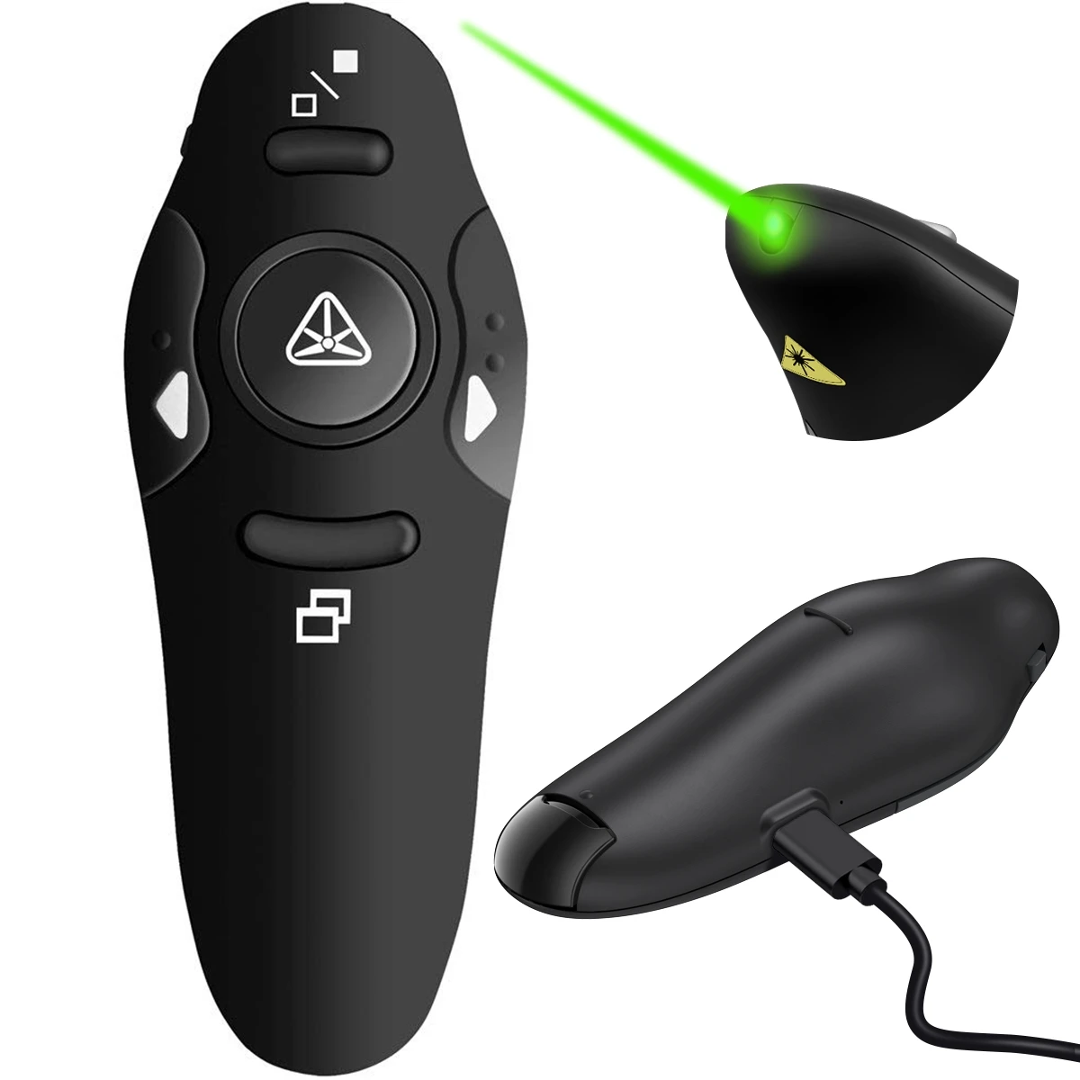 Rechargeable Presentation Clicker Green Light Pointer Wireless Presenter Remote Clicker for PowerPoint Presentation Remote
Rechargeable Presentation Clicker Green Light Pointer Wireless Presenter Remote Clicker for PowerPoint Presentation Remote