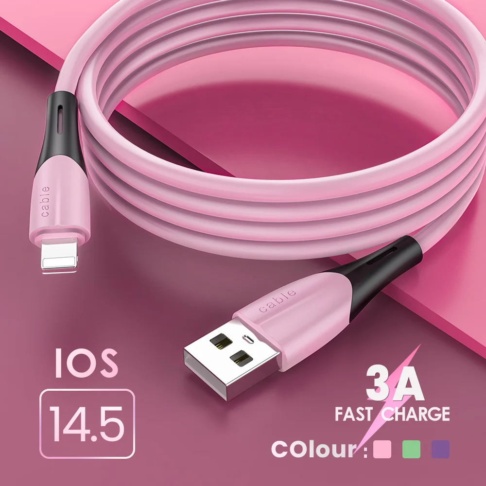 3A USB Type c Cable For iPhone 13 12 11 Pro Max X XR XS 8 7 6 6s Fast Data Charging Charger USB Wire Cord Liquid Silicone Cable
3A USB Type c Cable For iPhone 13 12 11 Pro Max X XR XS 8 7 6 6s Fast Data Charging Charger USB Wire Cord Liquid Silicone Cable