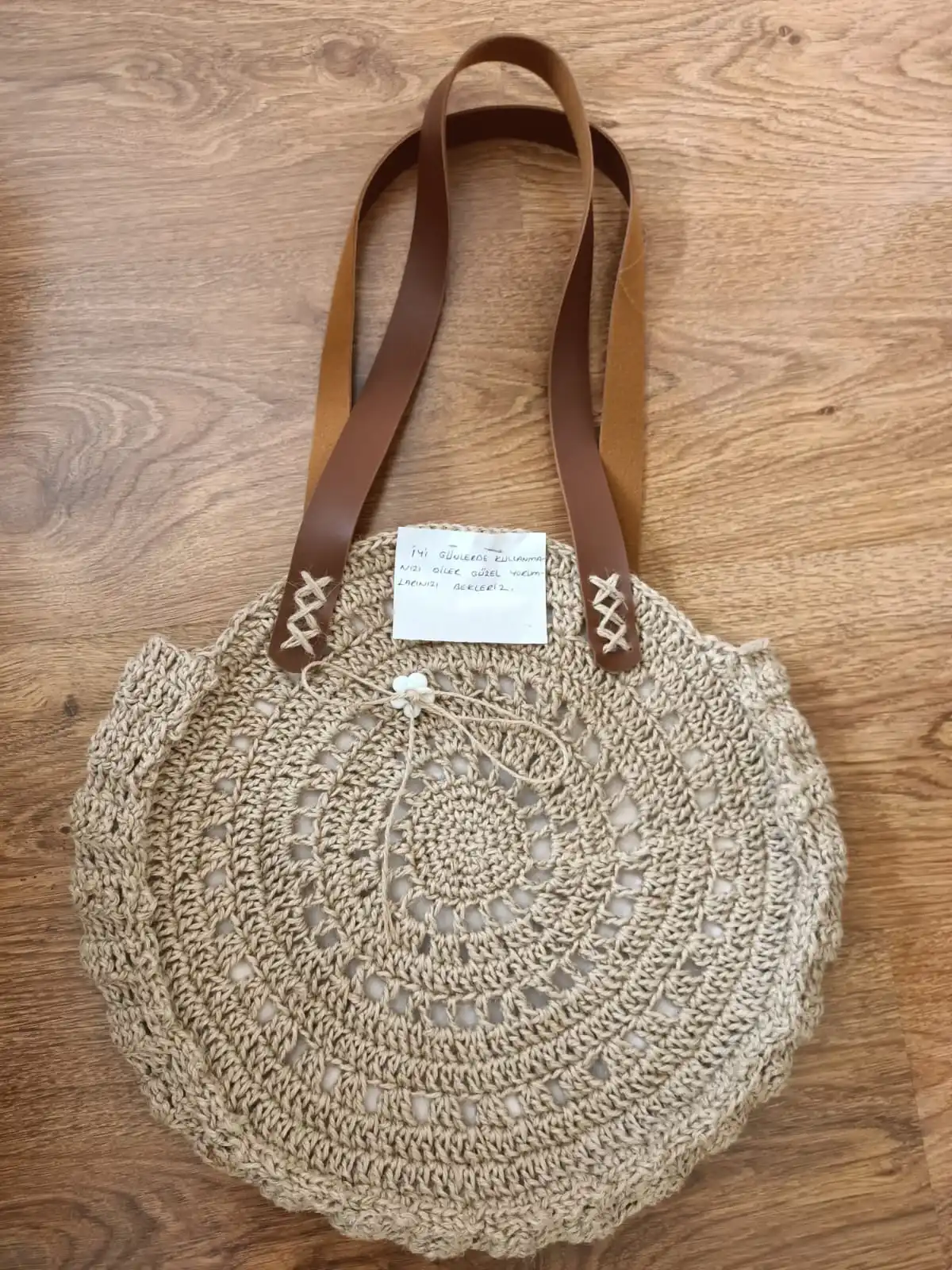 Gunseli Stylish Woman Knitting From Jute Paper Yarn Top Trend Fashion Handmade Accessory Pouch Lined Circular Shape Carry Bag
Gunseli Stylish Woman Knitting From Jute Paper Yarn Top Trend Fashion Handmade Accessory Pouch Lined Circular Shape Carry Bag