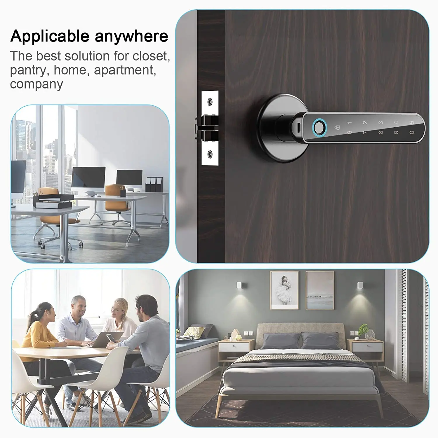 TTLock APP Smart Lock Fingerprint DoorLock Keyless Entry Door Lock Passcodes Unlock for Home Apartment Office Bedroom Alexa
TTLock APP Smart Lock Fingerprint DoorLock Keyless Entry Door Lock Passcodes Unlock for Home Apartment Office Bedroom Alexa